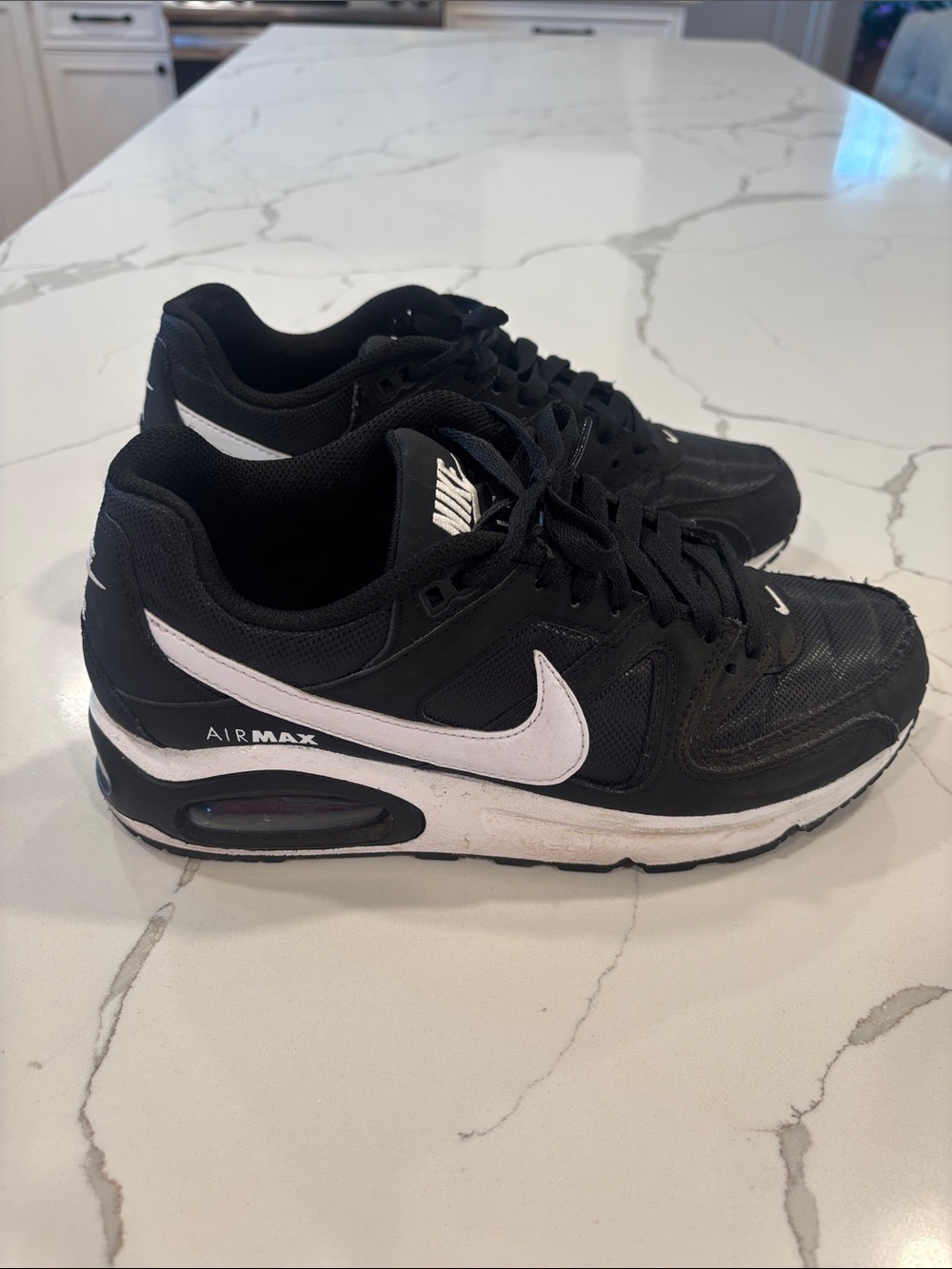 Nike Black and White Air Max Command Women’s Sneakers